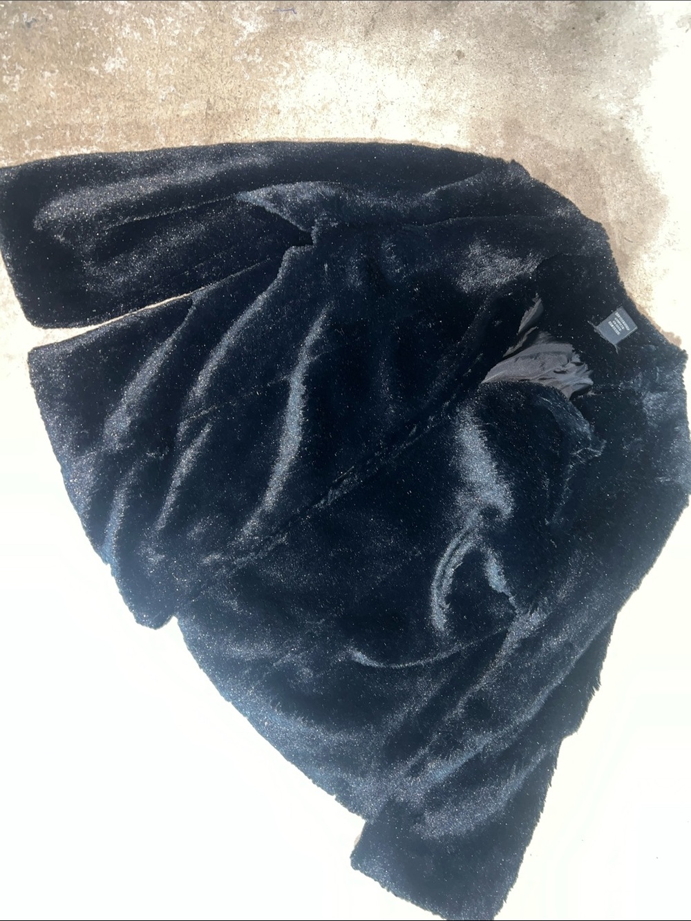 Women's Faux Fur Jacket - Black size Small NWOT